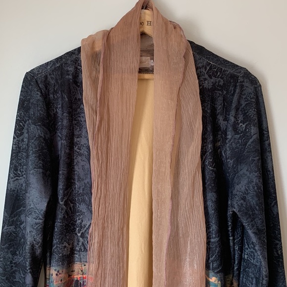 LONGLINE Jacket City Scape Simply Couture Women’s Long Sleeve Size Small - Picture 12 of 15